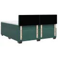 cadre de lit et matelas Vert foncé 200x200cm Velours