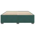Cadre de lit sans matelas vert foncé 200x200 cm velours