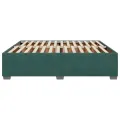 Cadre de lit sans matelas vert foncé 200x200 cm velours