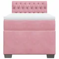 cadre de lit avec matelas Rose 90x200 cm Velours