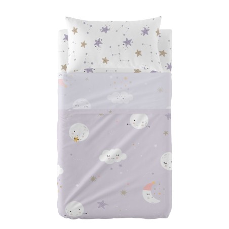 Bedding set HappyFriday Moshi Moshi Moons Multicolour Baby Crib 2 Piec