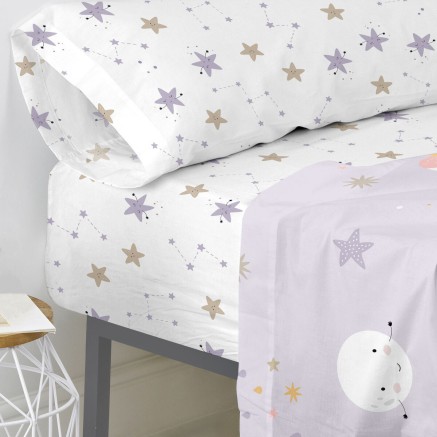 Drap housse HappyFriday MOSHI MOSHI Multicouleur Lit 1 persone 28 x 2