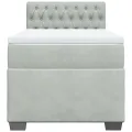 cadre de lit et matelas Gris clair 90x190 cm Velours