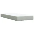 cadre de lit et matelas Gris clair 90x190 cm Velours