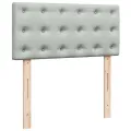 cadre de lit et matelas Gris clair 90x190 cm Velours