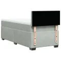 cadre de lit et matelas Gris clair 90x190 cm Velours