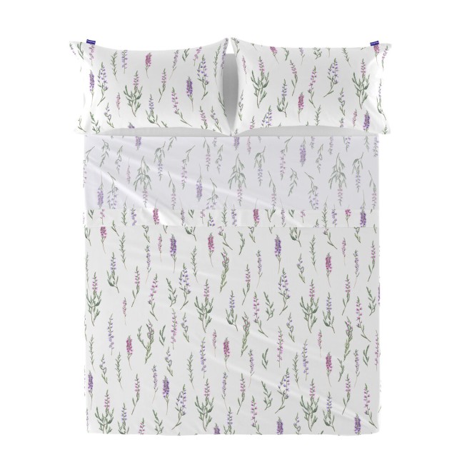 Jeu de draps HappyFriday Lavender Multicouleur Lit king size
