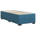 Cadre de lit sans matelas bleu 90x190 cm velours