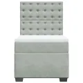 cadre de lit et matelas Gris clair 90x190 cm Velours