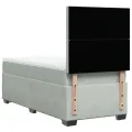 cadre de lit et matelas Gris clair 90x190 cm Velours