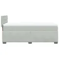cadre de lit et matelas Gris clair 90x190 cm Velours