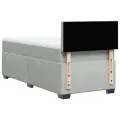 cadre de lit et matelas Gris clair 90x190 cm Velours