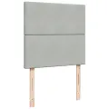 cadre de lit et matelas Gris clair 90x190 cm Velours