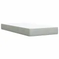 cadre de lit et matelas Gris clair 90x190 cm Velours