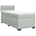 cadre de lit et matelas Gris clair 90x190 cm Velours