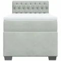 cadre de lit et matelas Gris clair 90x190 cm Velours