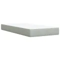 cadre de lit et matelas Gris clair 90x190 cm Velours