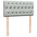 cadre de lit et matelas Gris clair 90x190 cm Velours