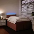 cadre de lit avec matelas rose 120x190 cm velours