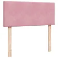 cadre de lit avec matelas rose 120x190 cm velours
