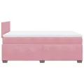 cadre de lit avec matelas rose 120x190 cm velours
