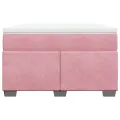 cadre de lit avec matelas rose 120x190 cm velours