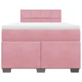 cadre de lit avec matelas rose 120x190 cm velours