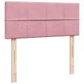 cadre de lit avec matelas rose 120x190 cm velours