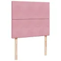 cadre de lit avec matelas rose 120x190 cm velours