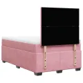 cadre de lit avec matelas rose 120x190 cm velours