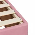 cadre de lit avec matelas rose 120x190 cm velours