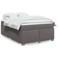 cadre de lit avec matelas Gris 140x200 cm Similicuir