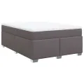 cadre de lit avec matelas Gris 140x200 cm Similicuir