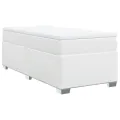 cadre de lit avec matelas Blanc 100x200cm Similicuir