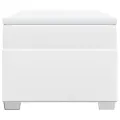 cadre de lit avec matelas Blanc 100x200cm Similicuir