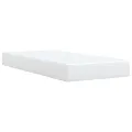 cadre de lit avec matelas Blanc 100x200cm Similicuir