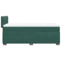 cadre de lit et matelas Vert foncé 80x200 cm Velours