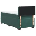cadre de lit et matelas Vert foncé 80x200 cm Velours