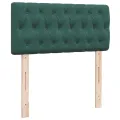 cadre de lit et matelas Vert foncé 80x200 cm Velours