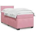 cadre de lit et matelas Rose 80x200 cm Velours