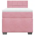 cadre de lit et matelas Rose 80x200 cm Velours