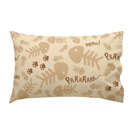 Set di Lenzuola HappyFriday Mr Fox Cats Multicolore Culla Neonato 2 Pe 2