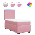 cadre de lit et matelas Rose 80x200 cm Velours