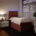 cadre de lit et matelas Rose 80x200 cm Velours