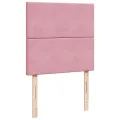 cadre de lit et matelas Rose 80x200 cm Velours