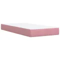 cadre de lit et matelas Rose 80x200 cm Velours