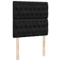cadre de lit avec matelas Noir 90x190 cm Velours