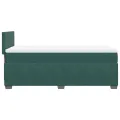 cadre de lit et matelas Vert foncé 80x200 cm Velours