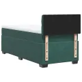 cadre de lit et matelas Vert foncé 80x200 cm Velours