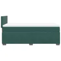 cadre de lit et matelas Vert foncé 80x200 cm Velours